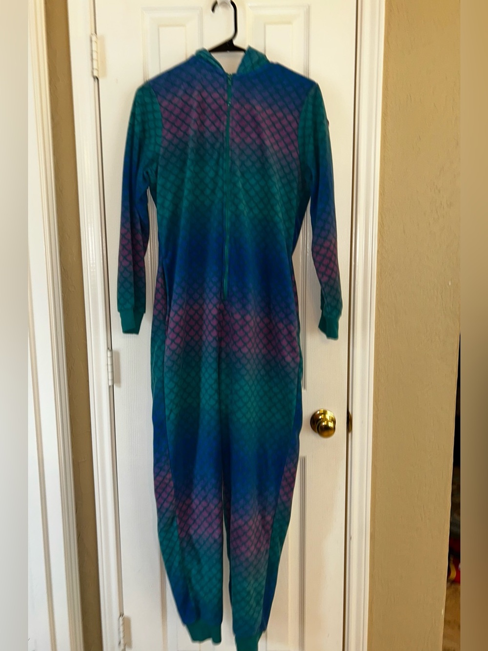 NWOT Ladies Extra Small Xhilaration Colorful Dragon Scale Onesie / Union Suit